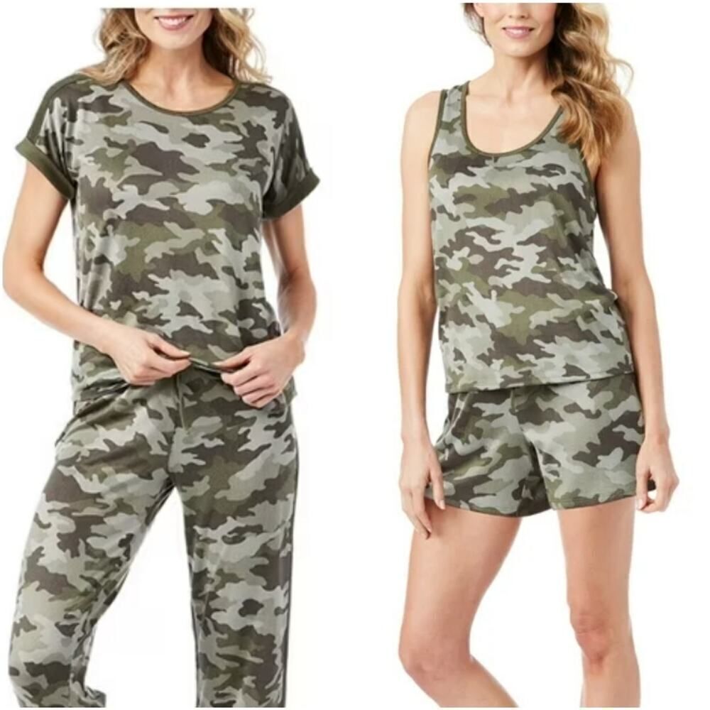 Pair of Lucky Brand camouflage pajama tops sz S